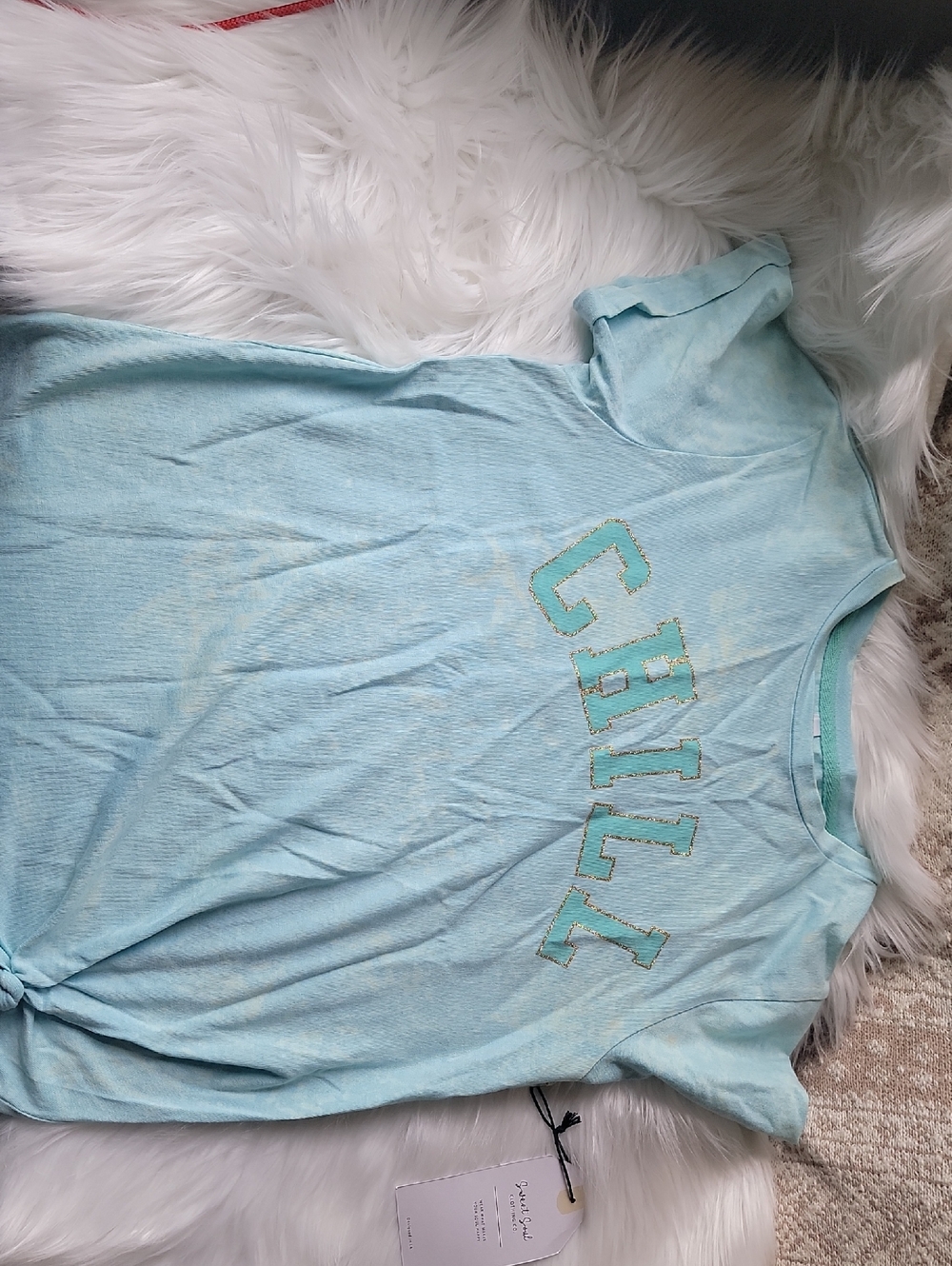 Light Aqua 'CHILL' Graphic Tee